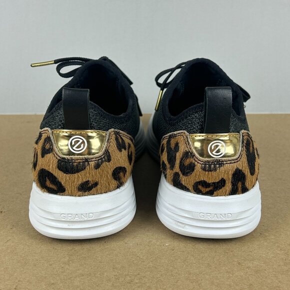 Cole Haan Grandjourney Sport Casual Sneakers Womens 8.5 Gray Tan Leopard - Picture 4 of 10